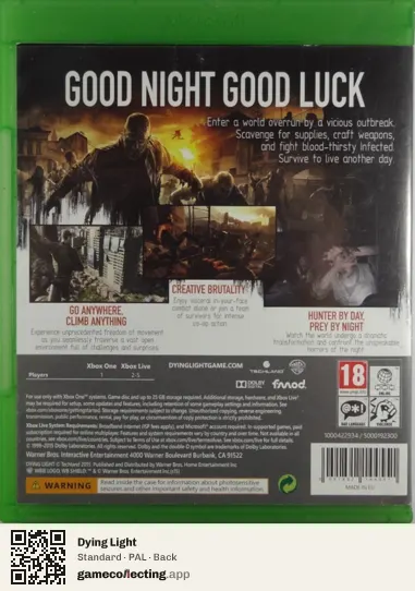 Dying Light Xbox One, PAL box back