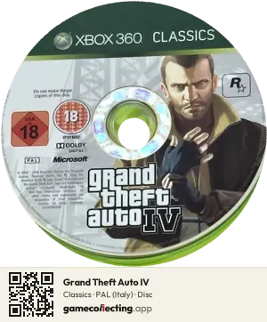 Grand Theft Auto IV Xbox 360, PAL disc