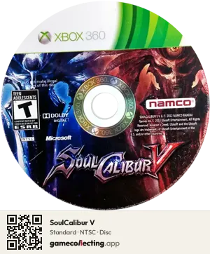 SoulCalibur V Xbox 360, NTSC disc