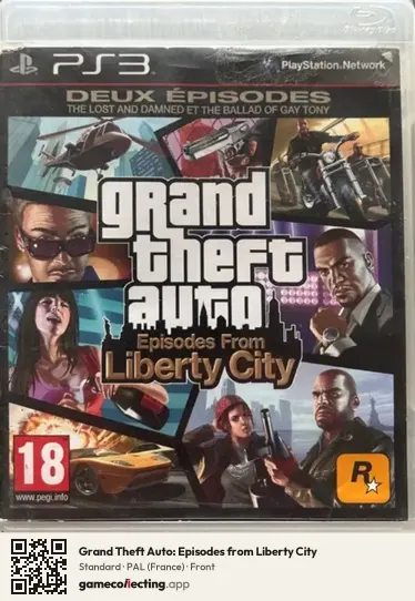 Grand Theft Auto: Episodes from Liberty City PlayStation 3, France box front