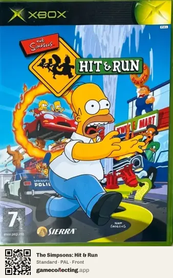 The Simpsons: Hit & Run Xbox, PAL box front