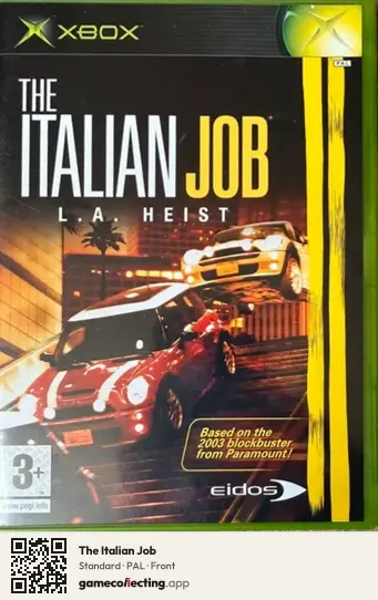 The Italian Job Xbox, PAL box front