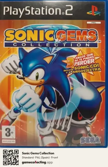 Sonic Gems Collection PlayStation 2, Spain box front