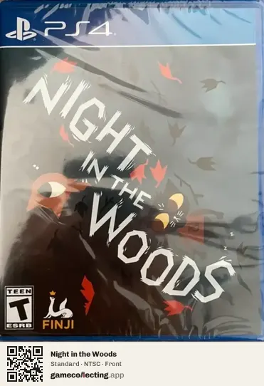 Night in the Woods PlayStation 4, NTSC box front