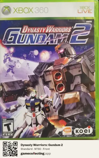 Dynasty Warriors: Gundam 2 Xbox 360, NTSC box front