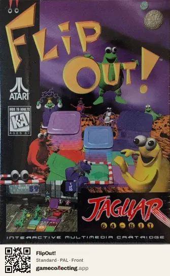 FlipOut! Atari Jaguar, PAL box front
