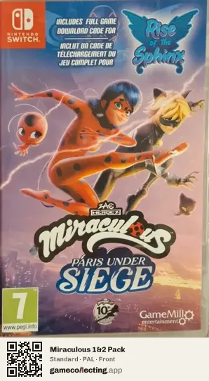 Miraculous 1&2 Pack Nintendo Switch, PAL box front