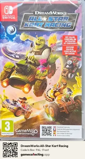 DreamWorks All-Star Kart Racing Nintendo Switch, PAL box front