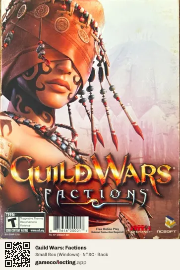 Guild Wars: Factions Computer, NTSC box back