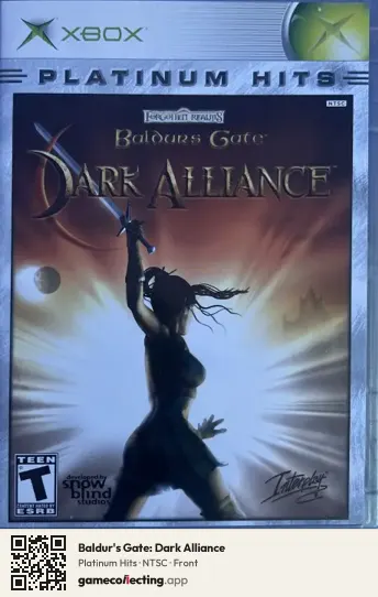 Baldur's Gate: Dark Alliance Xbox, NTSC box front