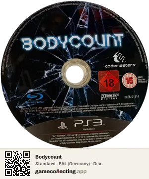 Bodycount PlayStation 3, PAL disc