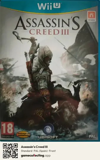Assassin's Creed III Nintendo Wii U, Spain box front