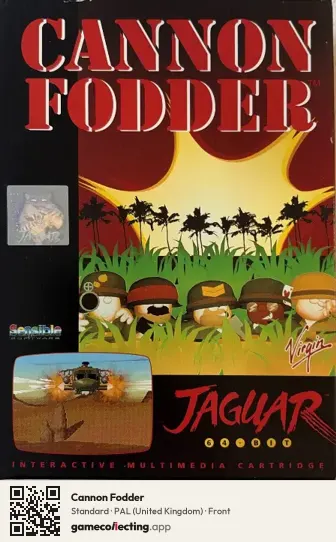 Cannon Fodder Atari Jaguar, United Kingdom box front