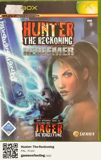 Hunter: The Reckoning Xbox, PAL box front