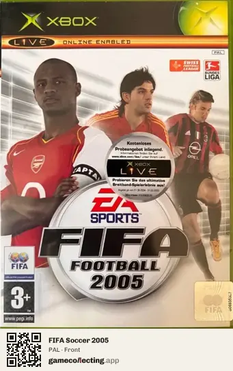 FIFA Soccer 2005 Xbox, PAL box front