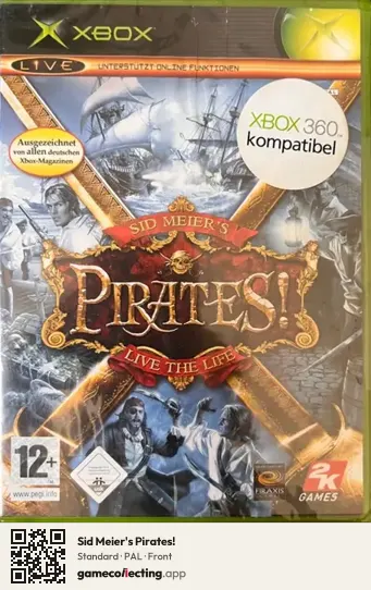 Sid Meier's Pirates! Xbox, PAL box front