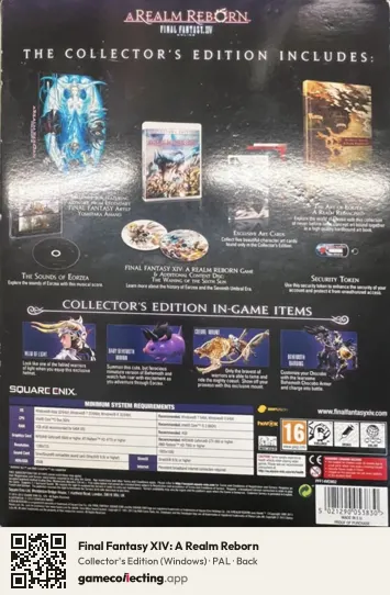 Final Fantasy XIV: A Realm Reborn Computer, PAL box back