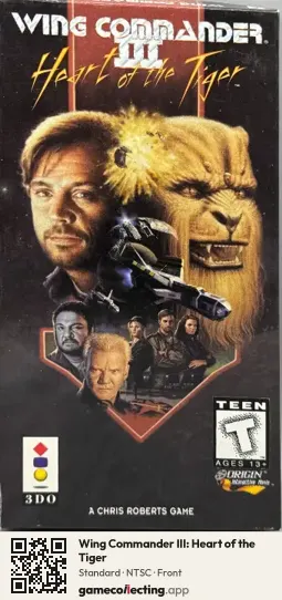 Wing Commander III: Heart of the Tiger 3DO Interactive Multiplayer, NTSC box front
