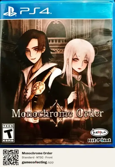 Monochrome Order PlayStation 4, NTSC box front