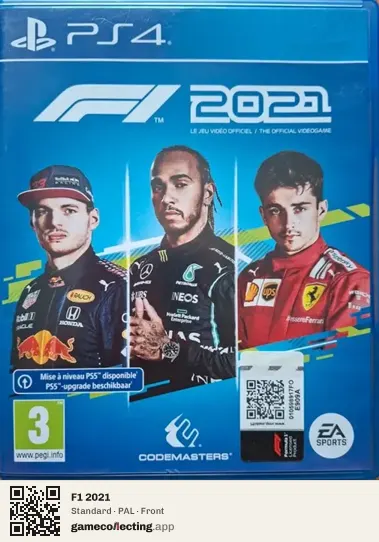 F1 2021 PlayStation 4, PAL box front