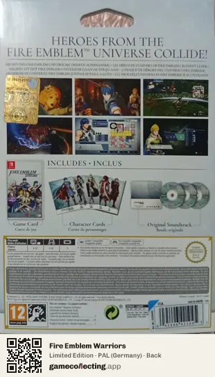 Fire Emblem Warriors Nintendo Switch, Germany box back
