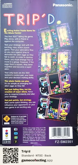Trip'd 3DO Interactive Multiplayer, NTSC box back