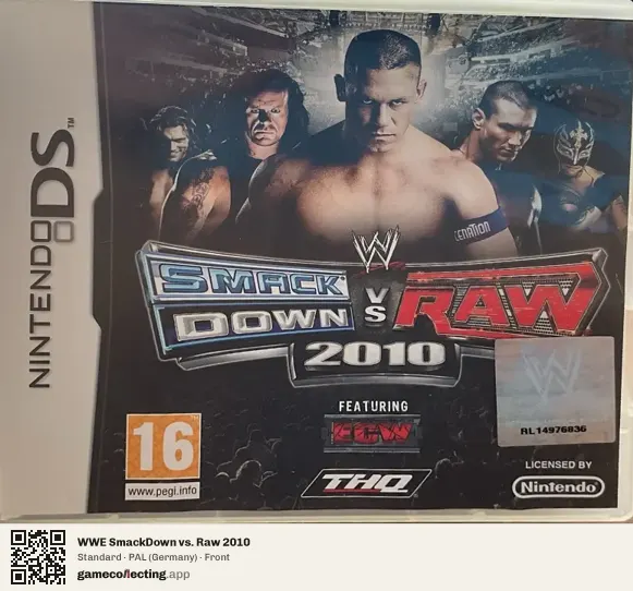 WWE SmackDown vs. Raw 2010 Nintendo DS, Germany box front