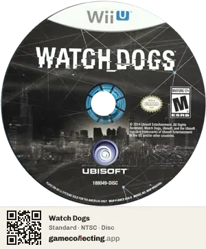 Watch Dogs Nintendo Wii U, NTSC disc