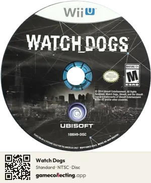 Watch Dogs Nintendo Wii U, NTSC disc