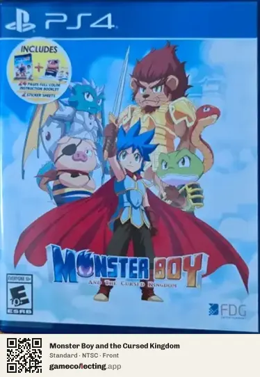 Monster Boy and the Cursed Kingdom PlayStation 4, NTSC box front