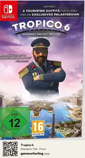 Tropico 6 Nintendo Switch, PAL box front