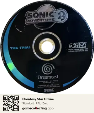 Phantasy Star Online Sega Dreamcast, PAL disc