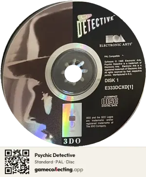 Psychic Detective 3DO Interactive Multiplayer, PAL disc
