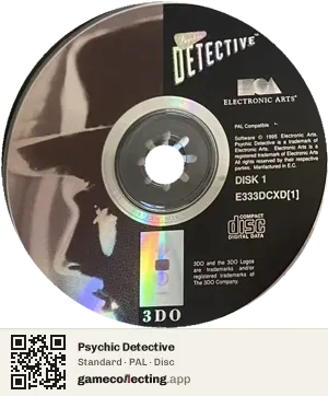 Psychic Detective 3DO Interactive Multiplayer, PAL disc