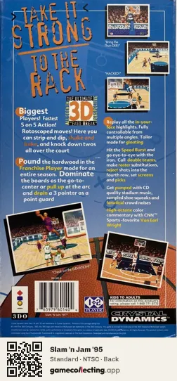 Slam 'n Jam '95 3DO Interactive Multiplayer, NTSC box back