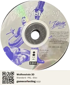 Wolfenstein 3D 3DO Interactive Multiplayer, PAL disc