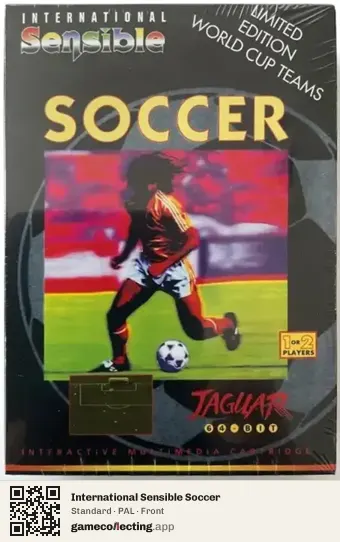 International Sensible Soccer Atari Jaguar, PAL box front