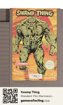 Swamp Thing Nintendo Entertainment System, PAL cartridge label