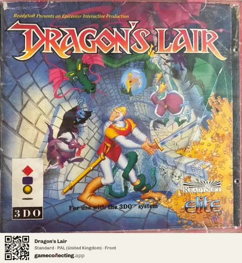 Dragon's Lair 3DO Interactive Multiplayer, United Kingdom box front