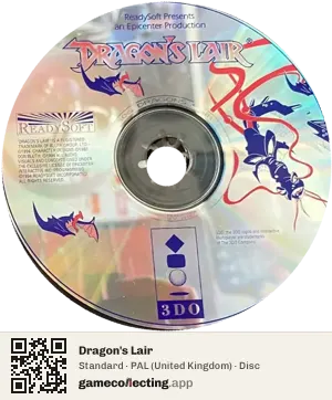 Dragon's Lair 3DO Interactive Multiplayer, PAL disc