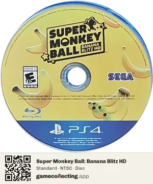 Super Monkey Ball: Banana Blitz HD PlayStation 4, NTSC disc