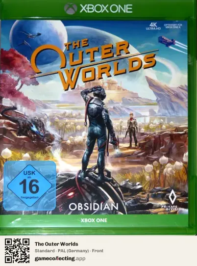 The Outer Worlds Xbox One, Germany box front
