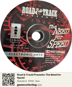 Road & Track Presents: The Need for Speed 3DO Interactive Multiplayer, NTSC disc