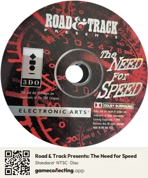 Road & Track Presents: The Need for Speed 3DO Interactive Multiplayer, NTSC disc