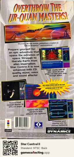Star Control II 3DO Interactive Multiplayer, NTSC box back