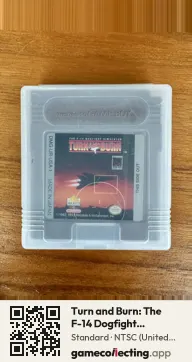 Turn and Burn: The F-14 Dogfight Simulator Game Boy, NTSC cartridge label