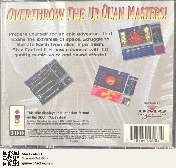Star Control II 3DO Interactive Multiplayer, PAL box back