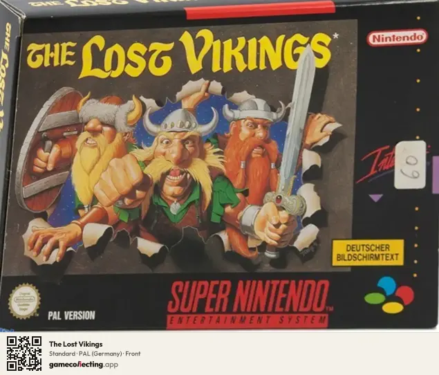 The Lost Vikings Super Nintendo Entertainment System, Germany box front