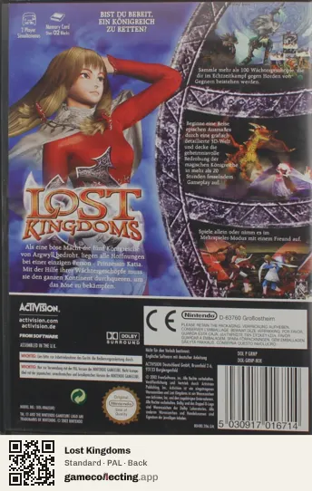 Lost Kingdoms Nintendo GameCube, PAL box back
