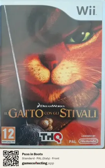 Puss in Boots Nintendo Wii, Italy box front
